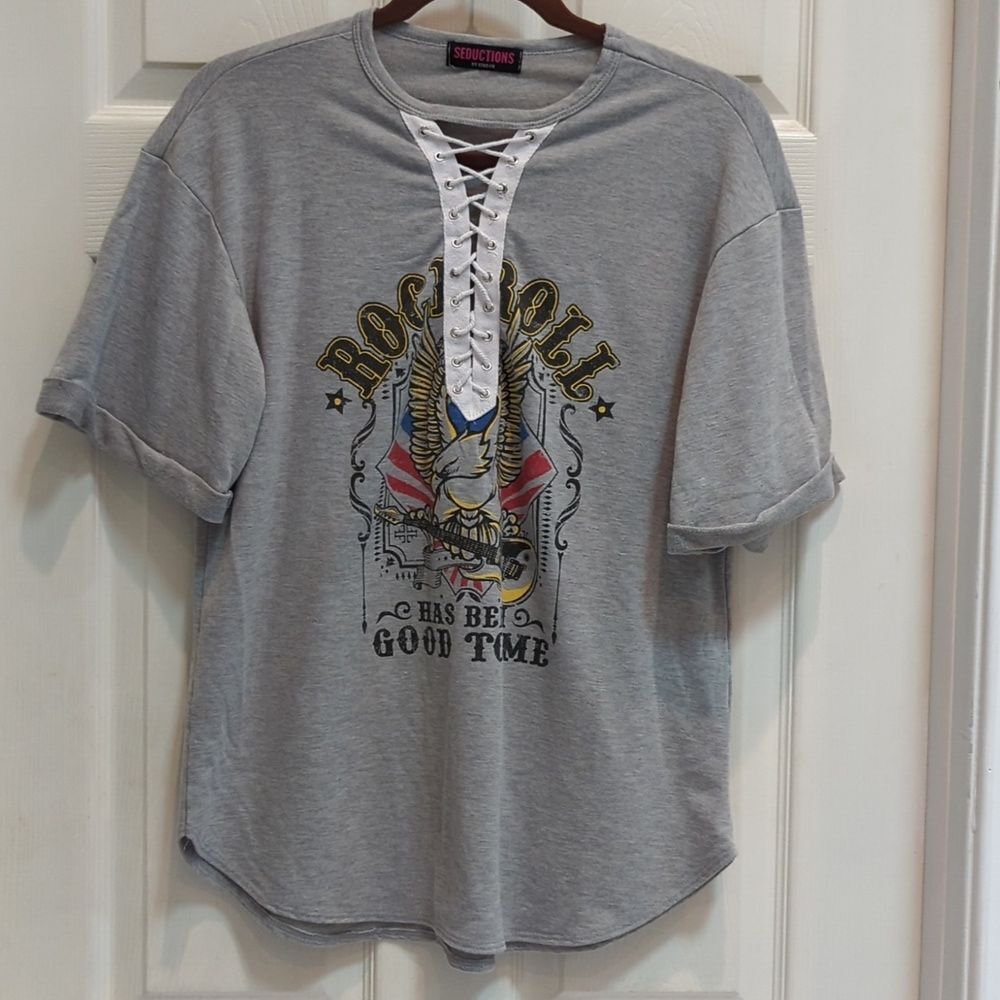 Seductions by Siren Women's Vintage Short Sleeve Tee w/Rounded Hem Size Medium